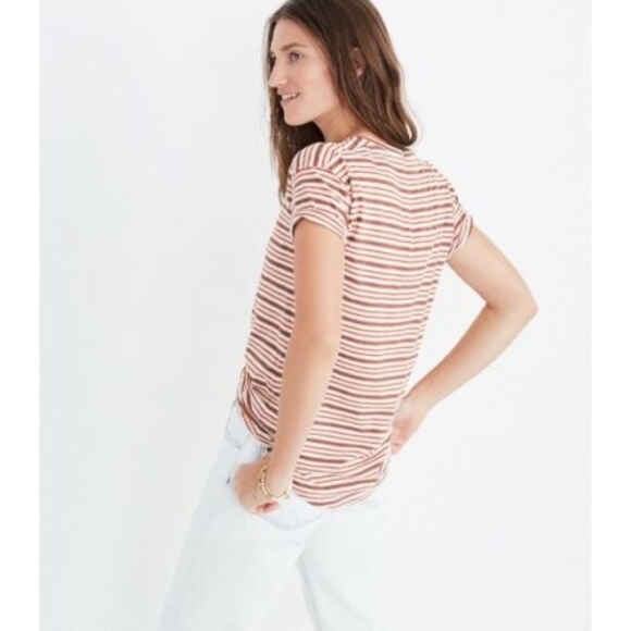 Madewell Whisper Crew Neck T-shirt Muted Shell - Picture 4 of 5